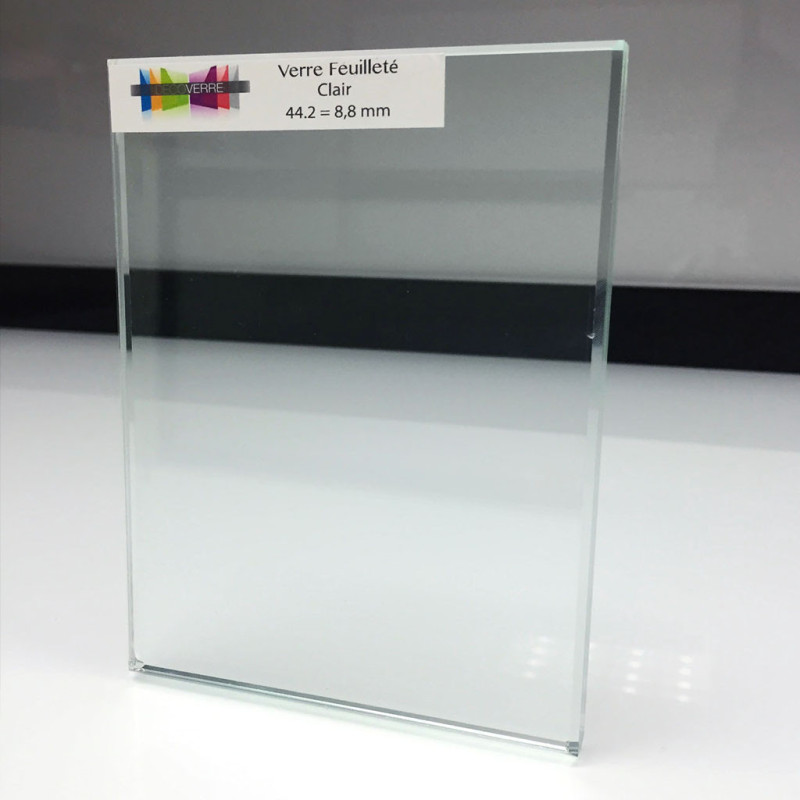 Verre feuilleté clair sur mesure