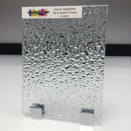 Verre imprimé goutte d’eau sur mesure