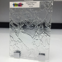 Verre imprimé delta clair sur mesure
