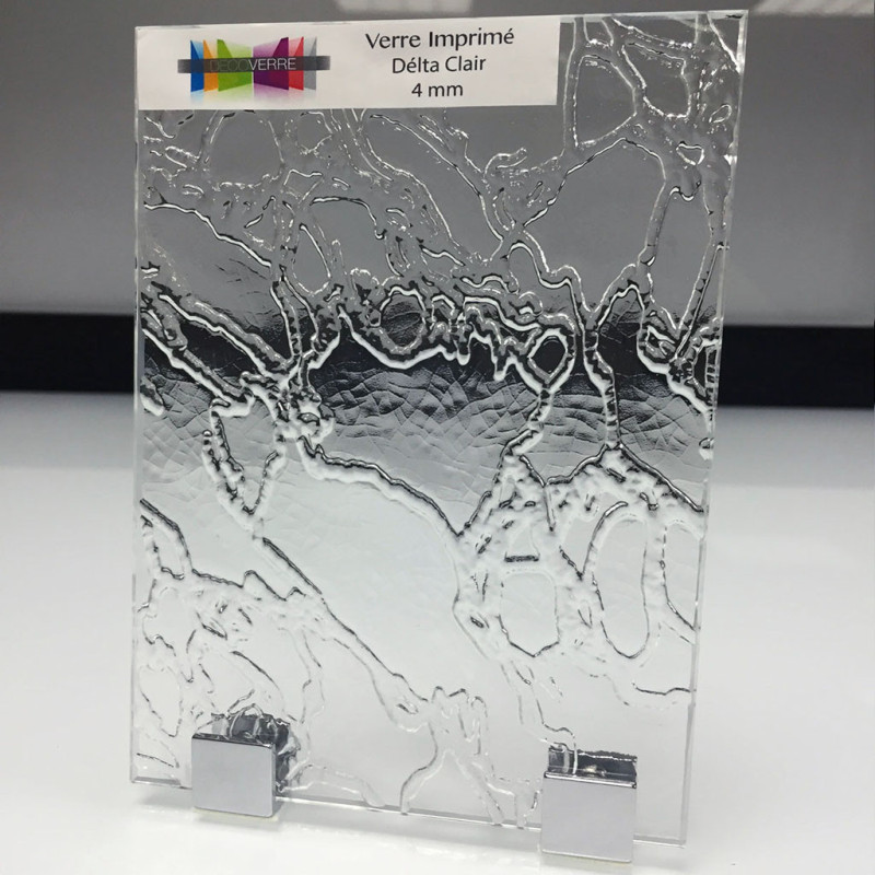 Verre imprimé delta clair sur mesure
