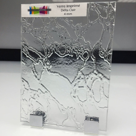 Verre imprimé delta clair sur mesure