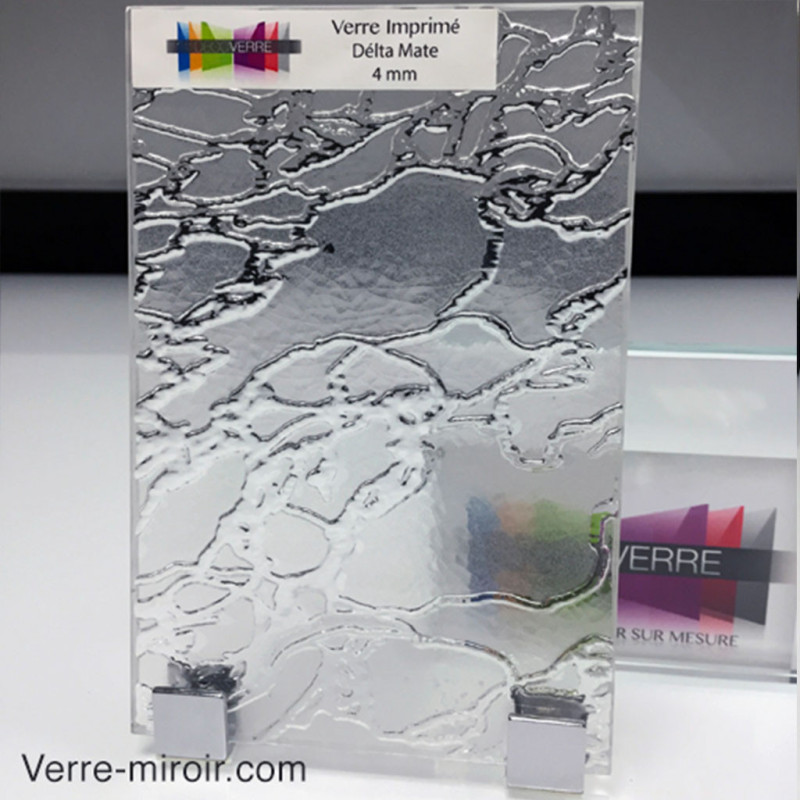 Verre imprimé delta mat sur mesure