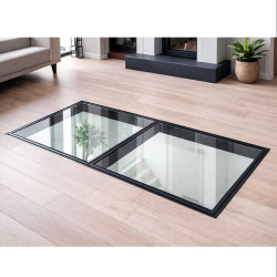 Plancher en verre feuilleté trempé sur mesure