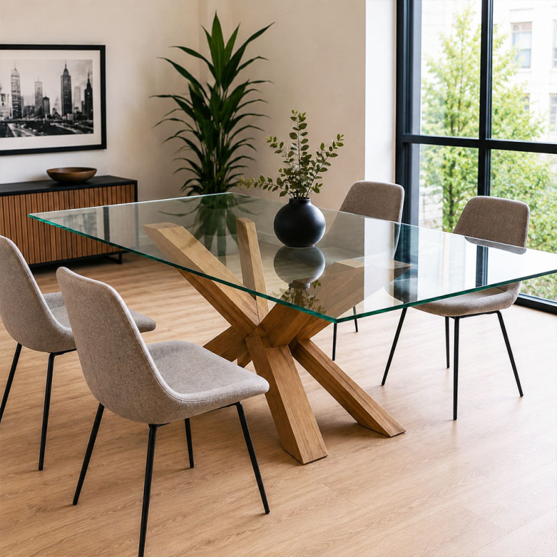 Table en verre trempé sur mesure