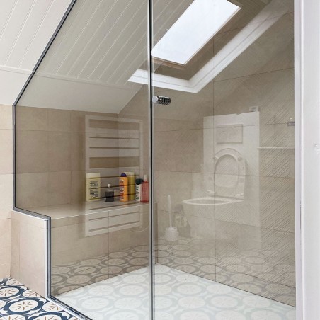 Parois douche sous pente sur mesure