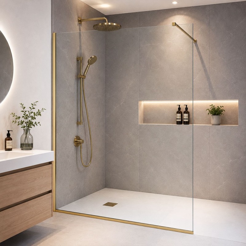 Paroi fixe de douche sur mesure