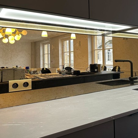 Crédence  verre et miroir sur mesure - Prix immédiat en ligne