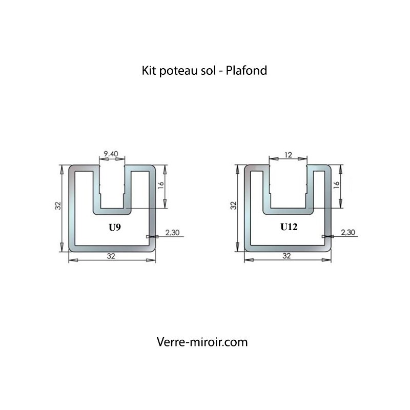 Kit raidisseur poteau sol plafond