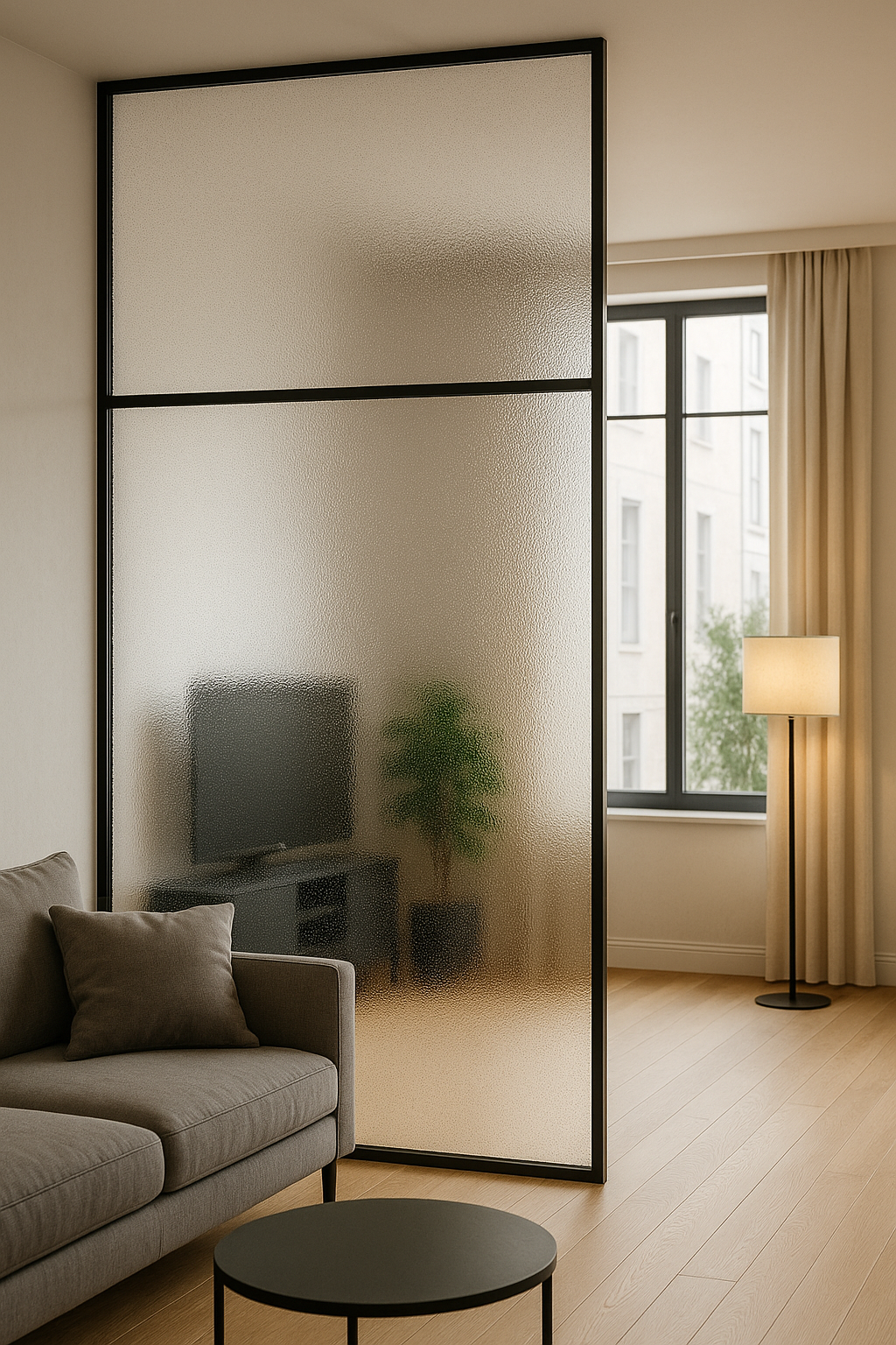 Verrière ou cloison avec verre imprimé sur mesure — séparation lumineuse