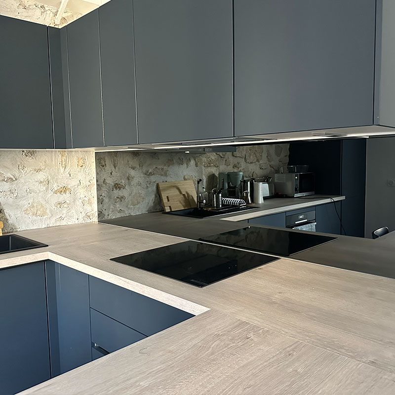 Crédence miroir anthracite sur mesure