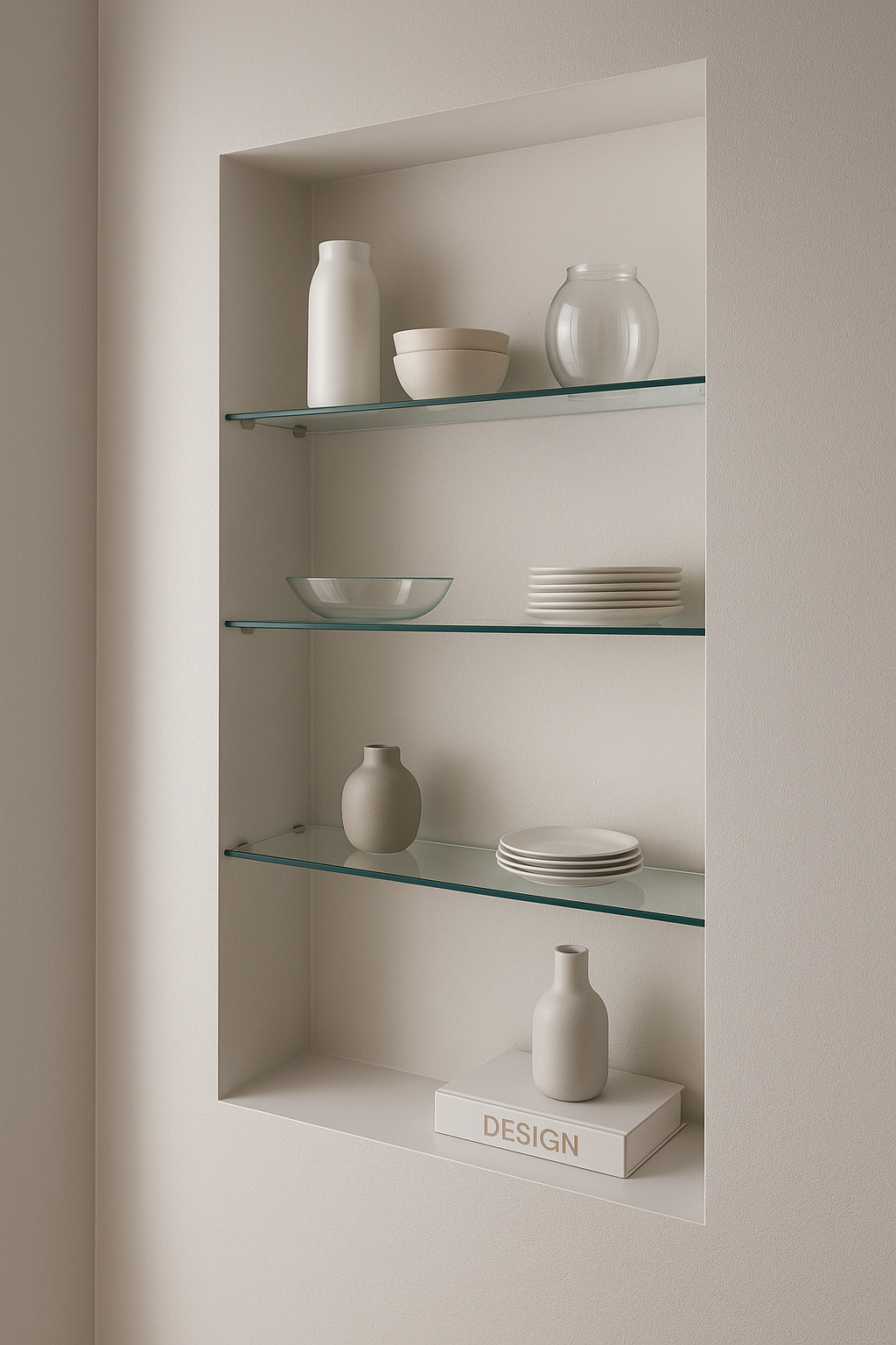 Verre clair sur mesure pour étagère ou tablette