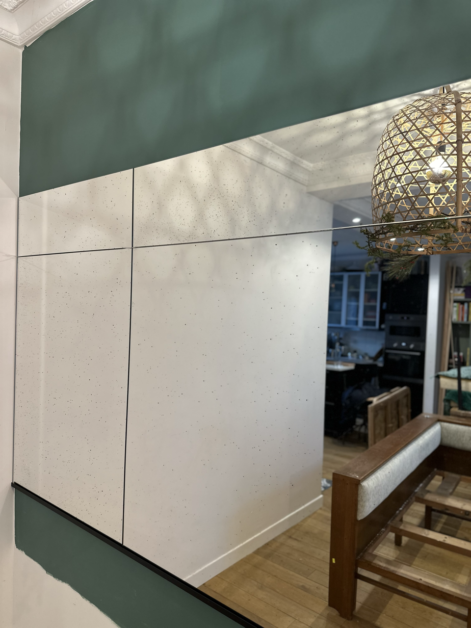 Panneaux décoratifs en miroir vieilli imitation mercure pour hôtel ou commerce