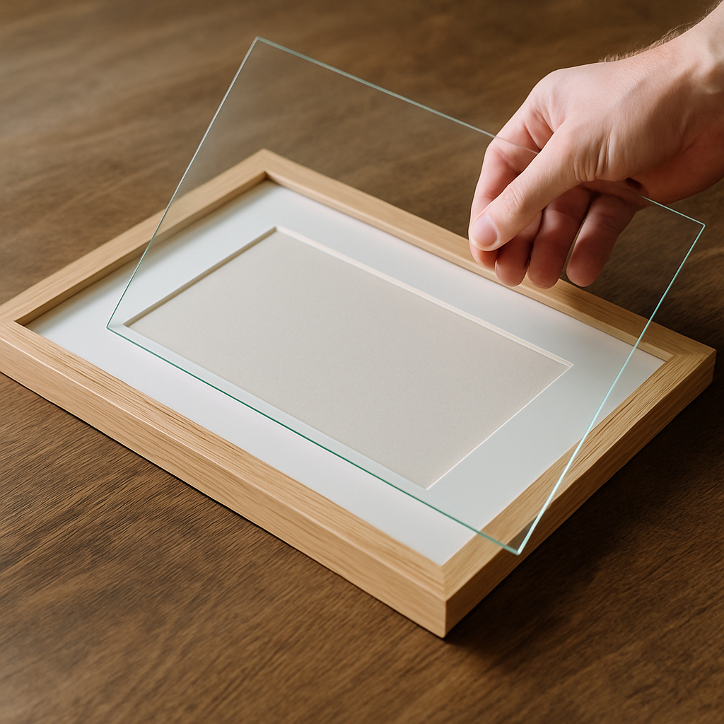 Verre clair sur mesure pour cadres et sous-verre