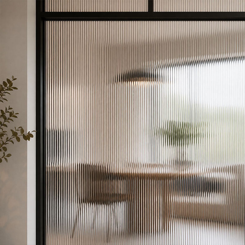 Porte intérieure en verre strié Visio Sun